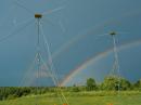 Double rainbow after the Saturday storm blew through with Tom, NE1R's 10 and 15m X-Beams.